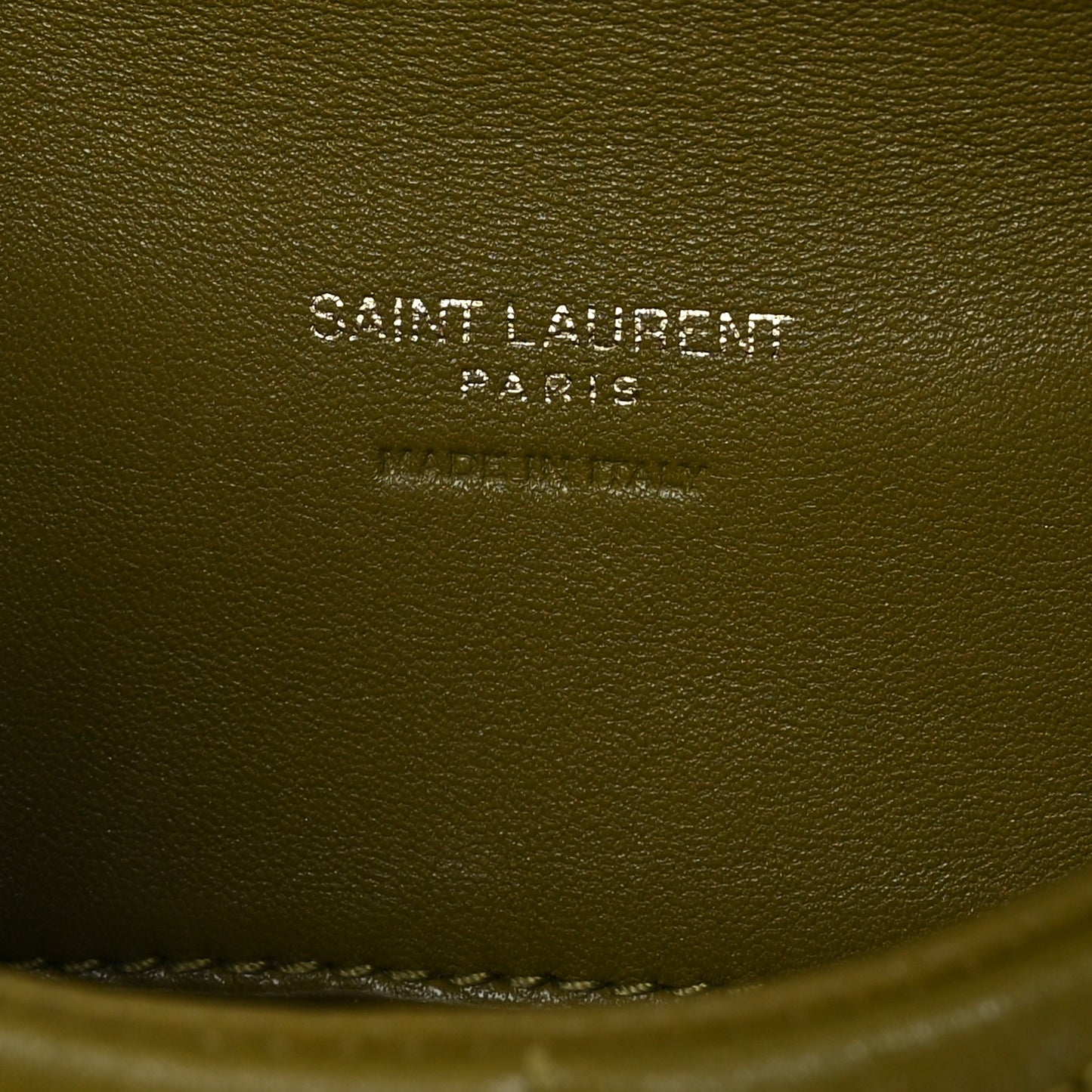 Lambskin Monogram Loulou Puffer Pouch Clutch Olive