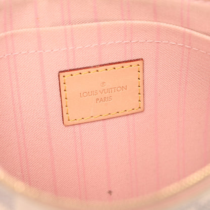 Louis Vuitton Damier Azur Neverfull MM GM Pochette Rose Ballerine 6 of 10
