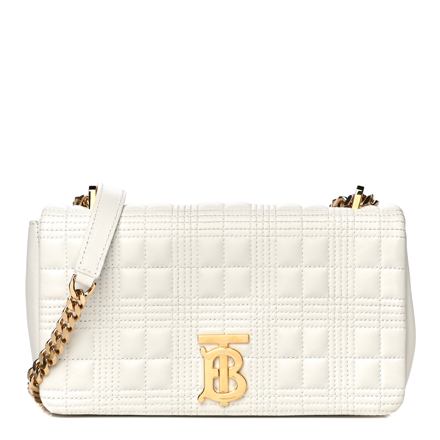 Burberry Lambskin Quilted Small Lola Bag White 1 of 11