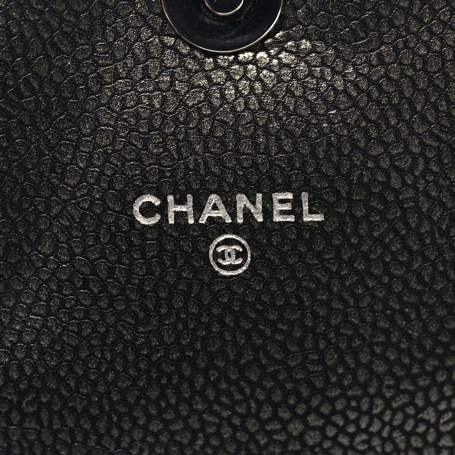Chanel Metallic Caviar Half Moon Wallet On Chain WOC Bronze 7 of 12