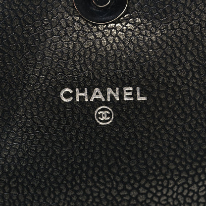 Chanel Metallic Caviar Half Moon Wallet On Chain WOC Bronze 7 of 12
