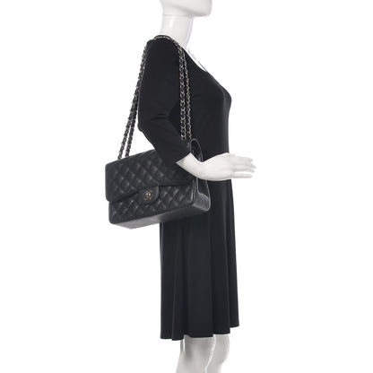 Chanel Caviar Quilted Jumbo Double Flap Black 2 of 13