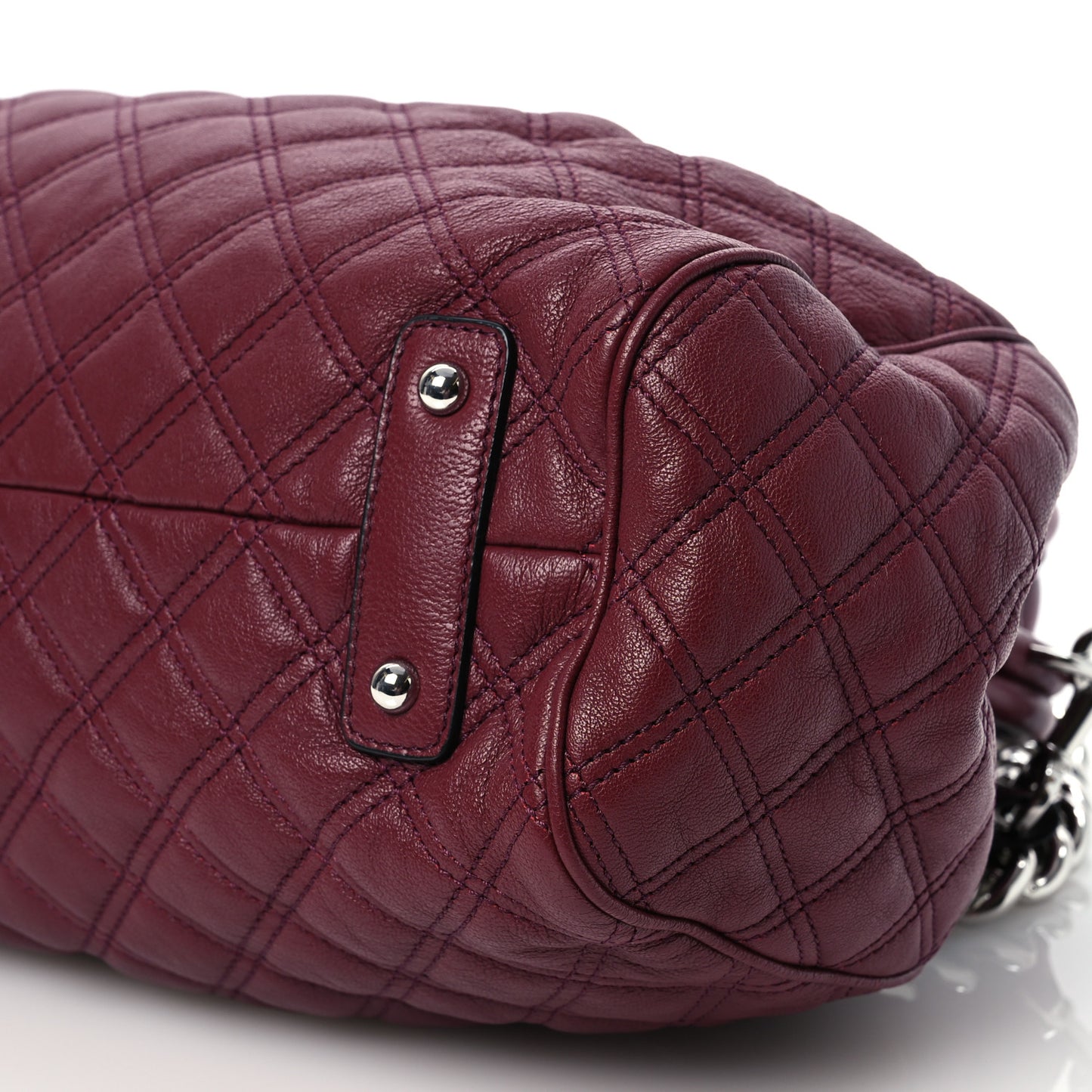 Calfskin Quilted Stam Bag Cherry