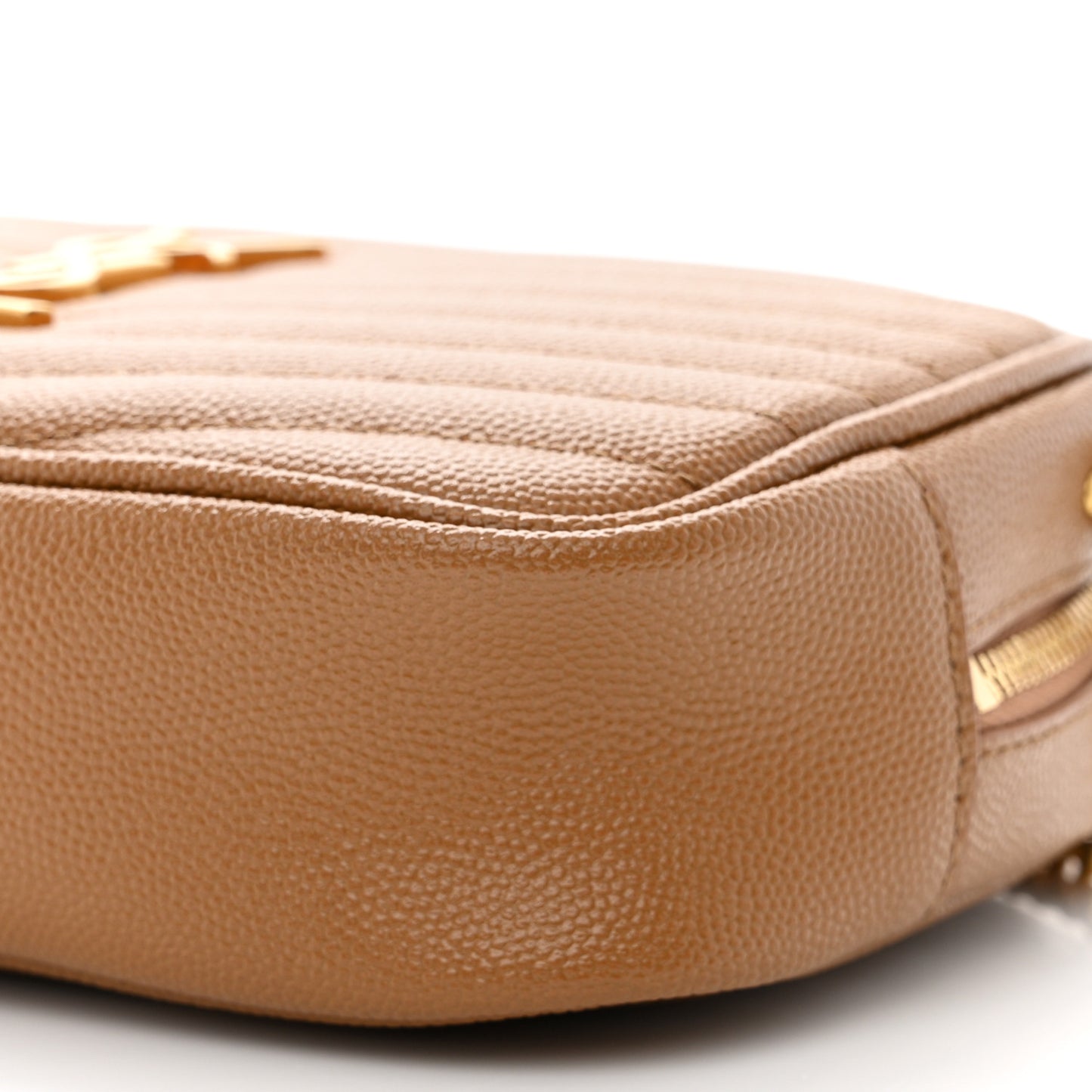 Grain De Poudre Matelasse Monogram Mini Lou Camera Bag Dark Natural