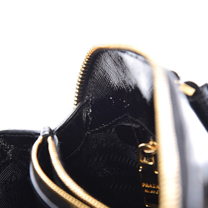 Prada Saffiano Vernice Small Promenade Tote Black 9 of 12