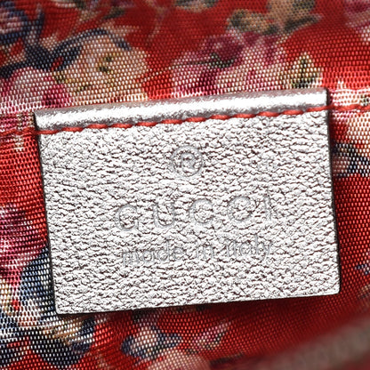 Gucci Laminated Nappa Trapuntata Mini Zumi Dome Shoulder Bag Rosso Marine Argento 8 of 9