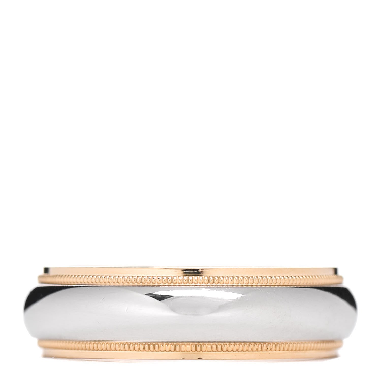 Tiffany Platinum 18K Yellow Gold 6mm Classic Milgrain Wedding Band Ring 58 8.5 1 of 5