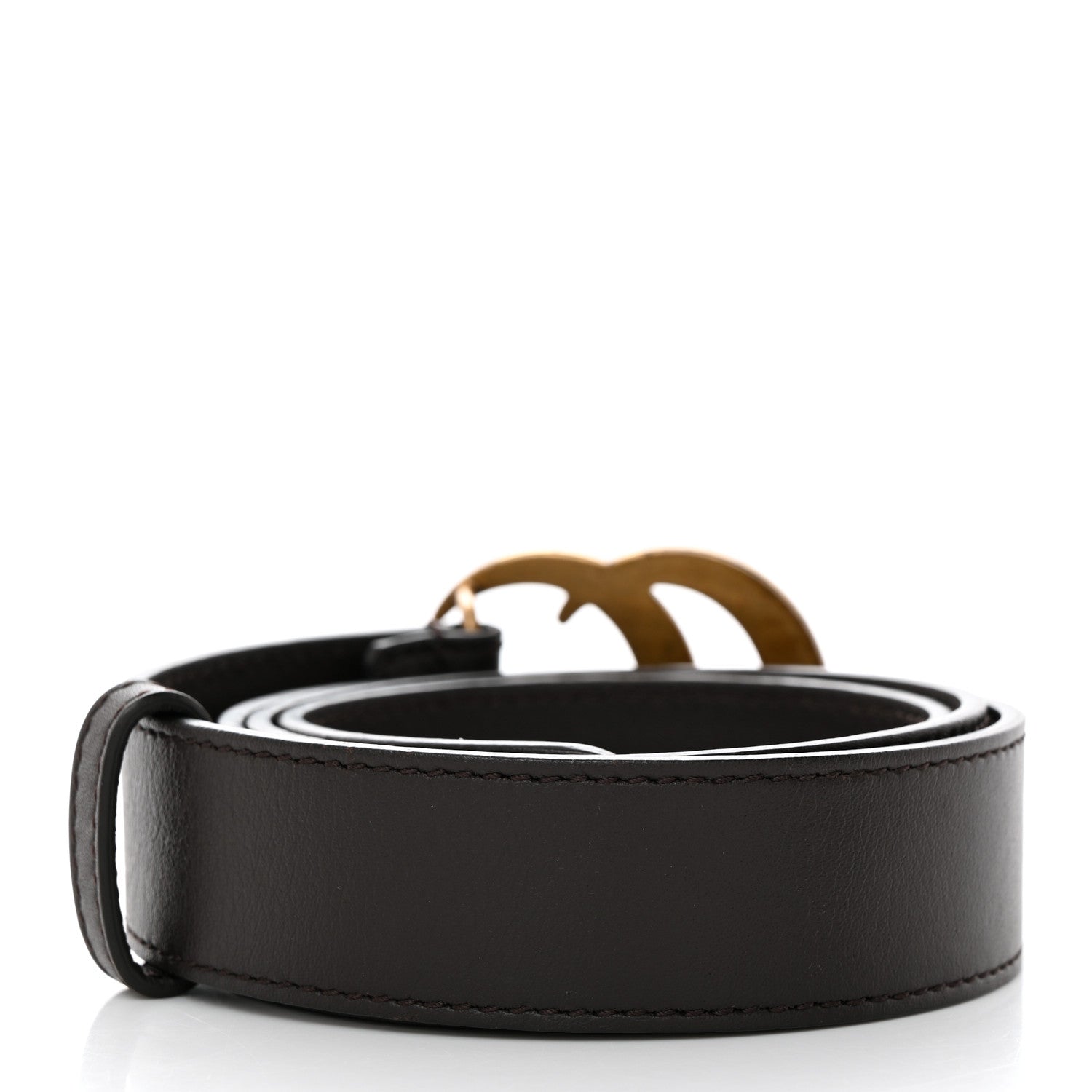 Gucci Moon Calfskin Double G 30mm Belt 85 34 Dark Cocoa 2 of 5