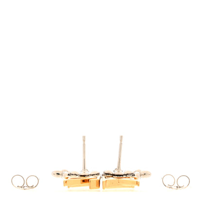 Louis Vuitton Metal Crystal LV Grams Earrings Gold Silver 3 of 5
