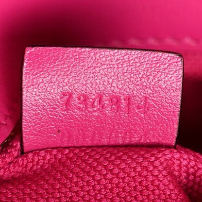 Gucci Calfskin Matelasse Monochrome GG Marmont Crossbody Shoulder Bag Classic Fuxia 7 of 11