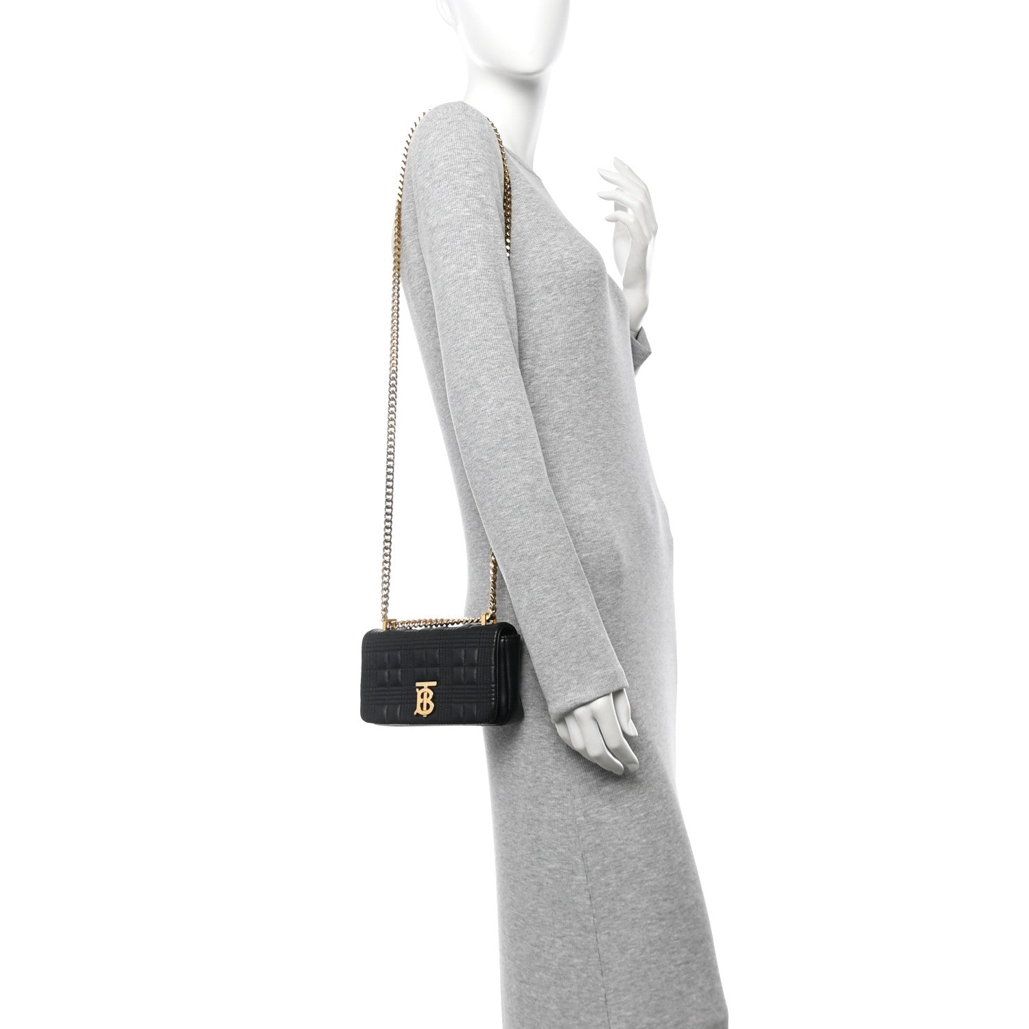 Burberry Lambskin Quilted Mini Lola Bag Black 2 of 9