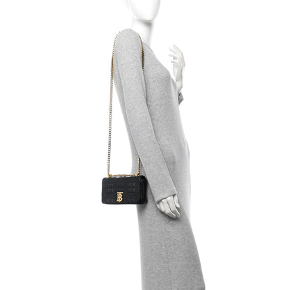 Burberry Lambskin Quilted Mini Lola Bag Black 2 of 9