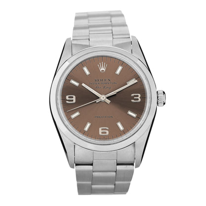 Rolex Stainless Steel 34mm Air-King Oyster Perpetual Precision Watch Brown 14000 1 of 5