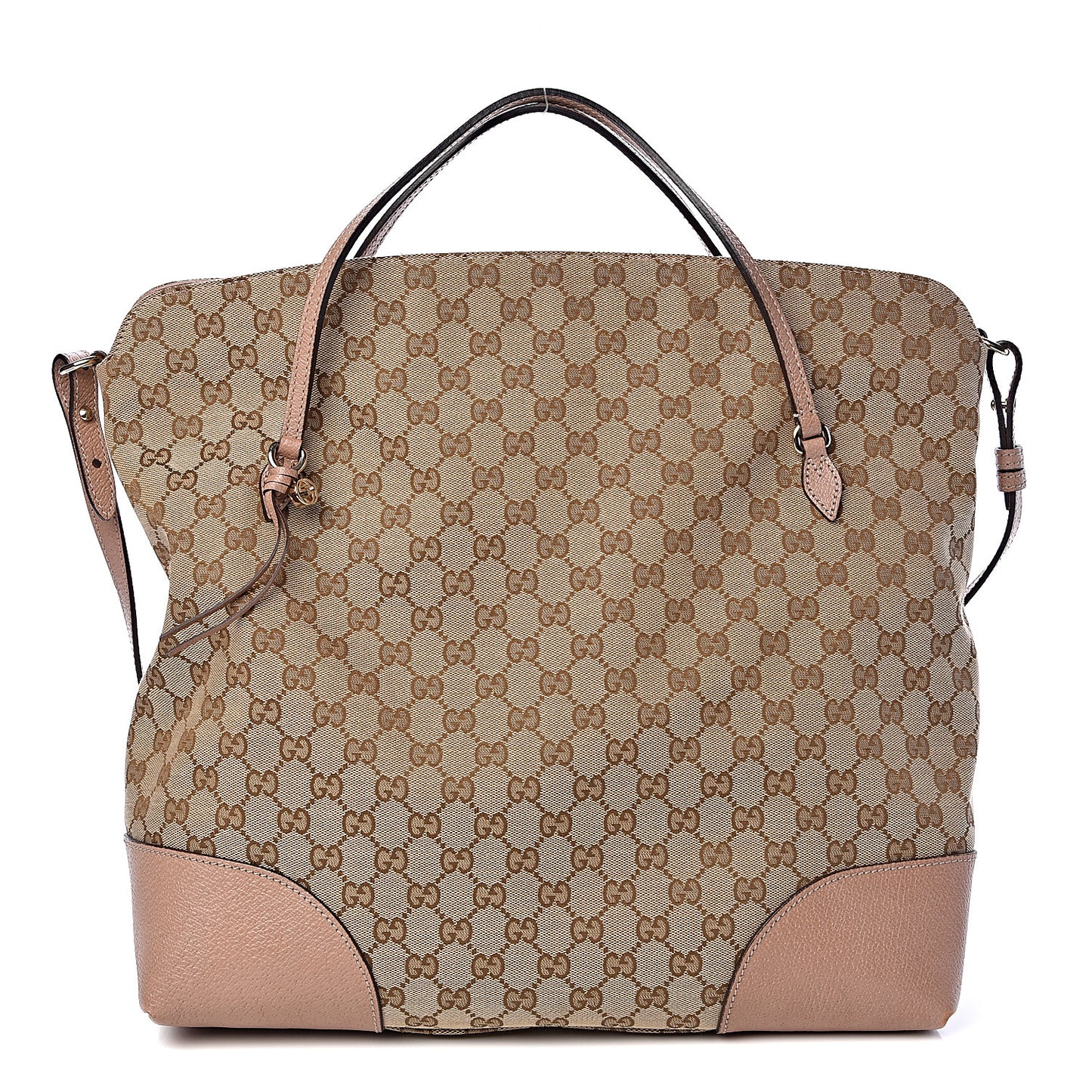 Monogram Large Bree Foldover Tote Beige Soft Pink