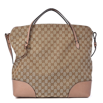 Gucci Monogram Large Bree Foldover Tote Beige Soft Pink 1 of 17