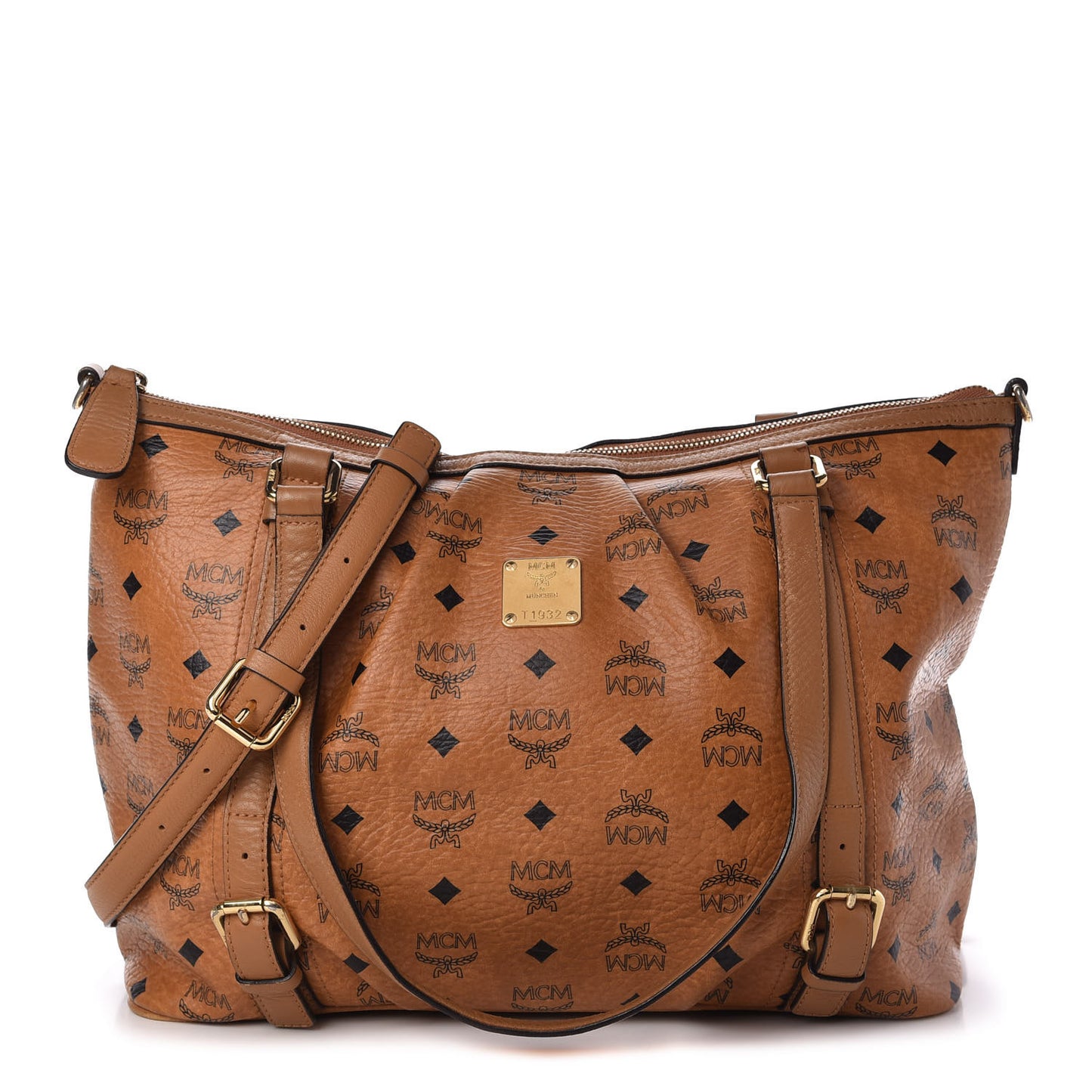 Visetos Medium Essentials Shopper Tote Cognac