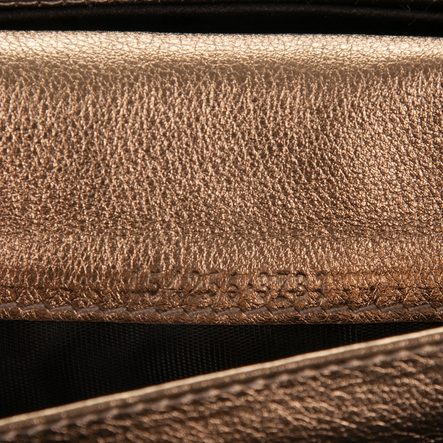 Gucci Satin Monogram Abbey Continental Wallet Bronze 7 of 7