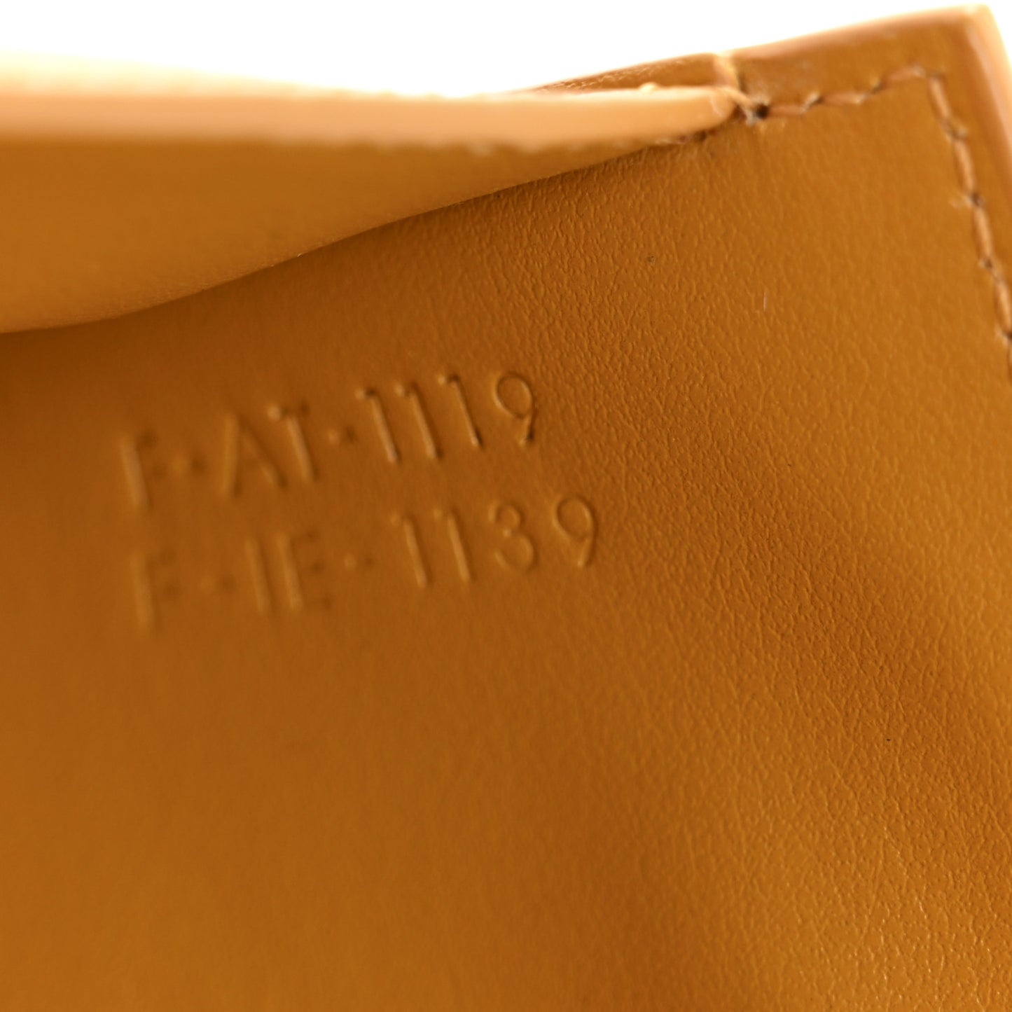 Grained Calfskin Small Tri-Fold Wallet Amber