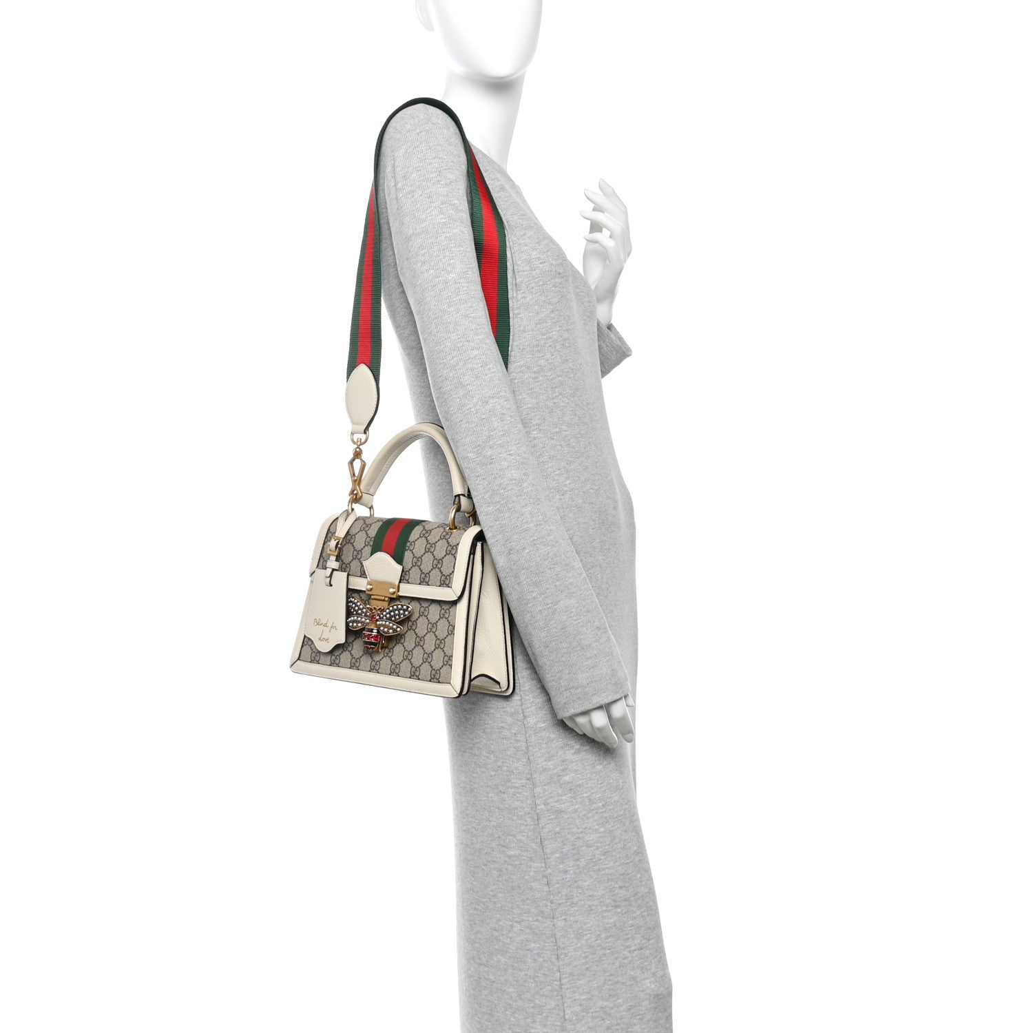 Gucci GG Supreme Monogram Small Queen Margaret Top Handle Bag White 2 of 11