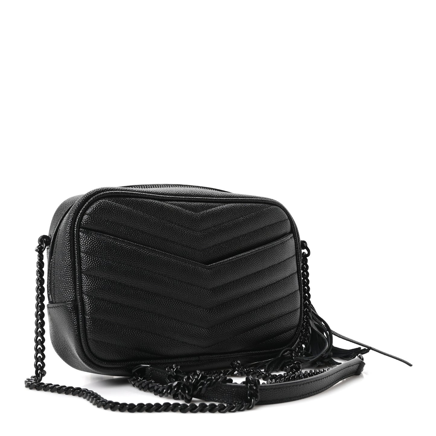 Grain De Poudre Matelasse Monochrome Monogram Mini Lou Camera Bag Black