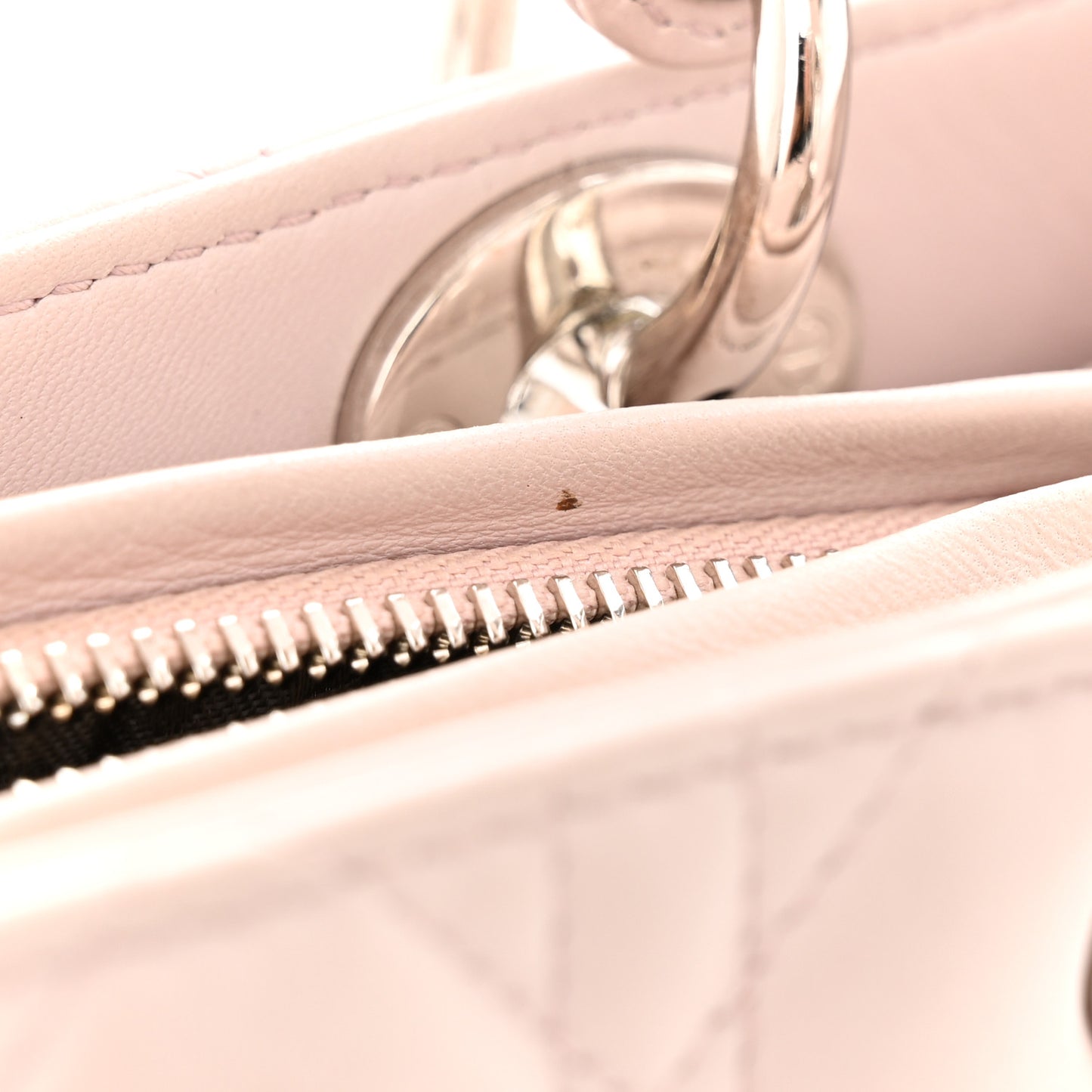 Lambskin Cannage Medium Lady Dior Light Pink