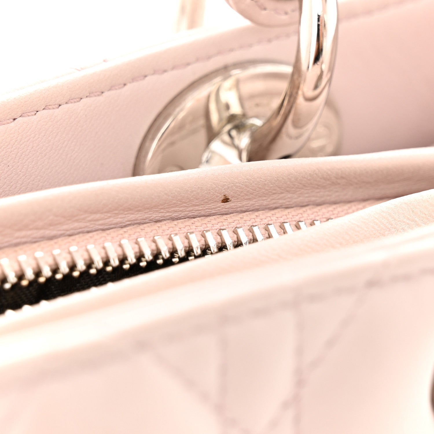 Christian Dior Lambskin Cannage Medium Lady Dior Light Pink 11 of 14