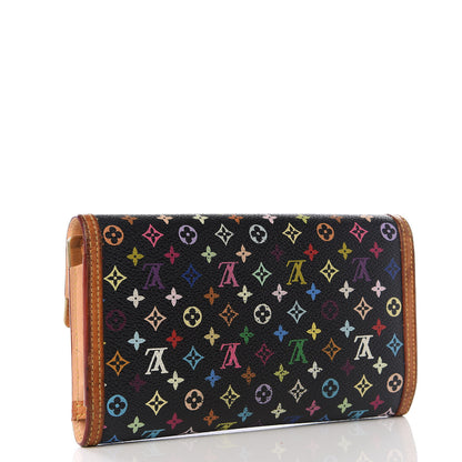 Louis Vuitton Monogram Multicolor Porte Tresor International Wallet Black 2 of 8
