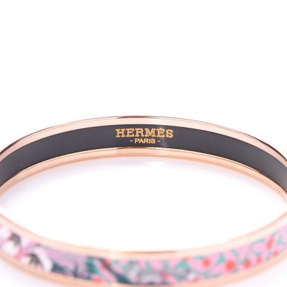 Hermes Enamel Dans un Jardin Anglais Printed Bracelet 62 Baroque 4 of 5