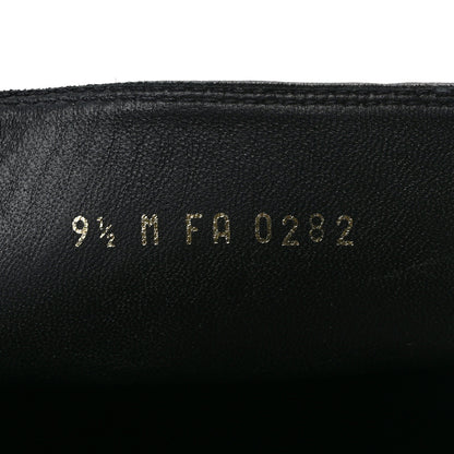 Louis Vuitton Calfskin Embossed Maxi Monogram Driver Open Back Moccasins 9.5 Black 8 of 8