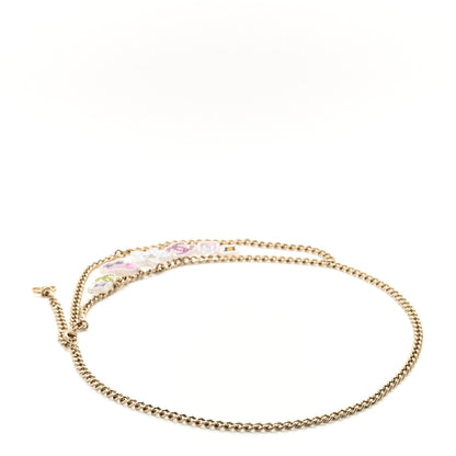 Chanel Metal Resin Crystal CC Charm Belt Gold 2 of 3