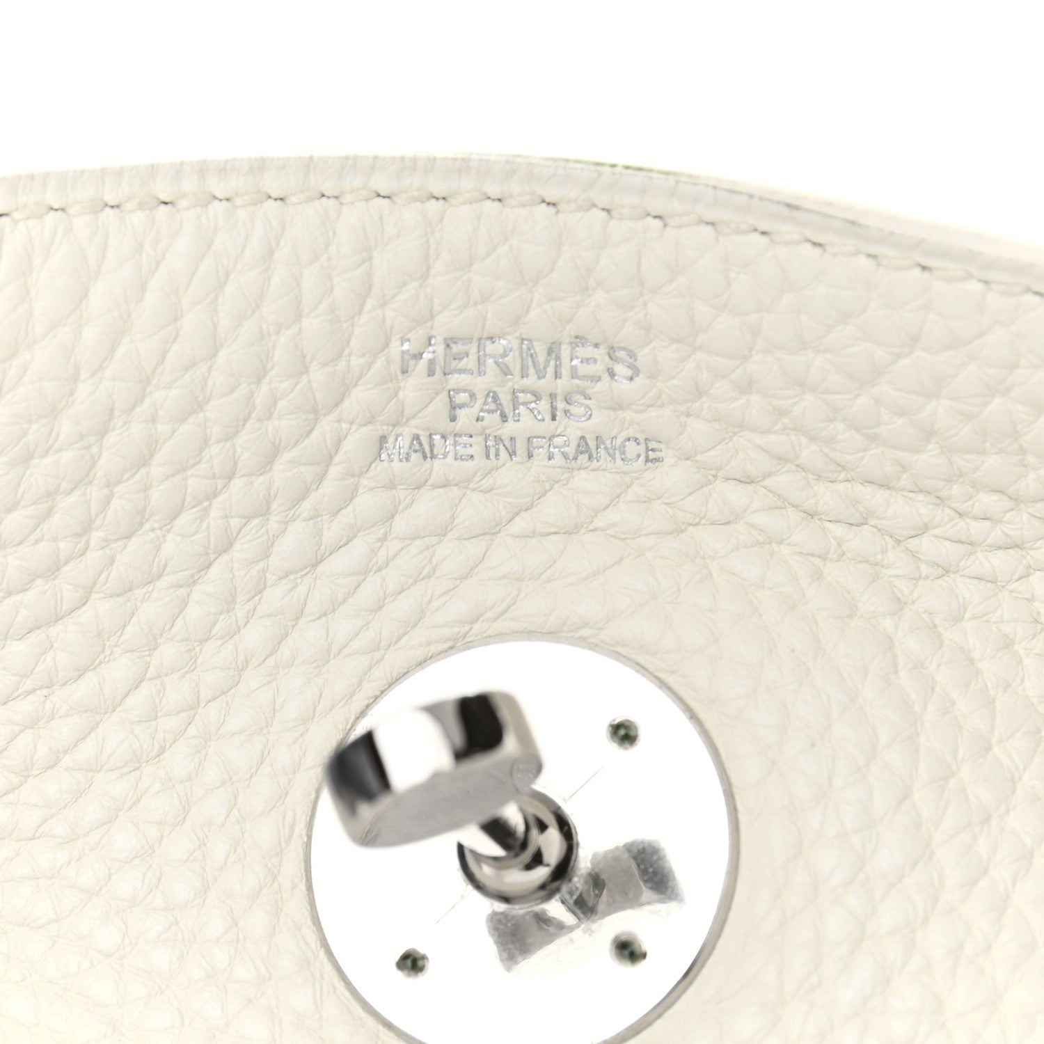 Hermes Taurillon Clemence Lindy 30 White 6 of 12