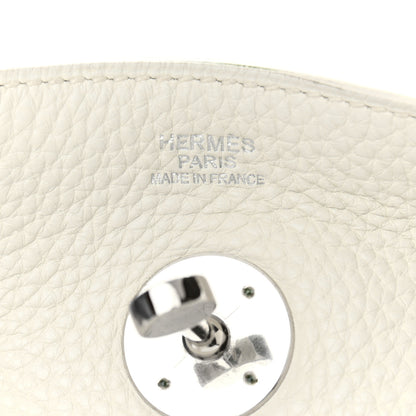 Hermes Taurillon Clemence Lindy 30 White 6 of 12