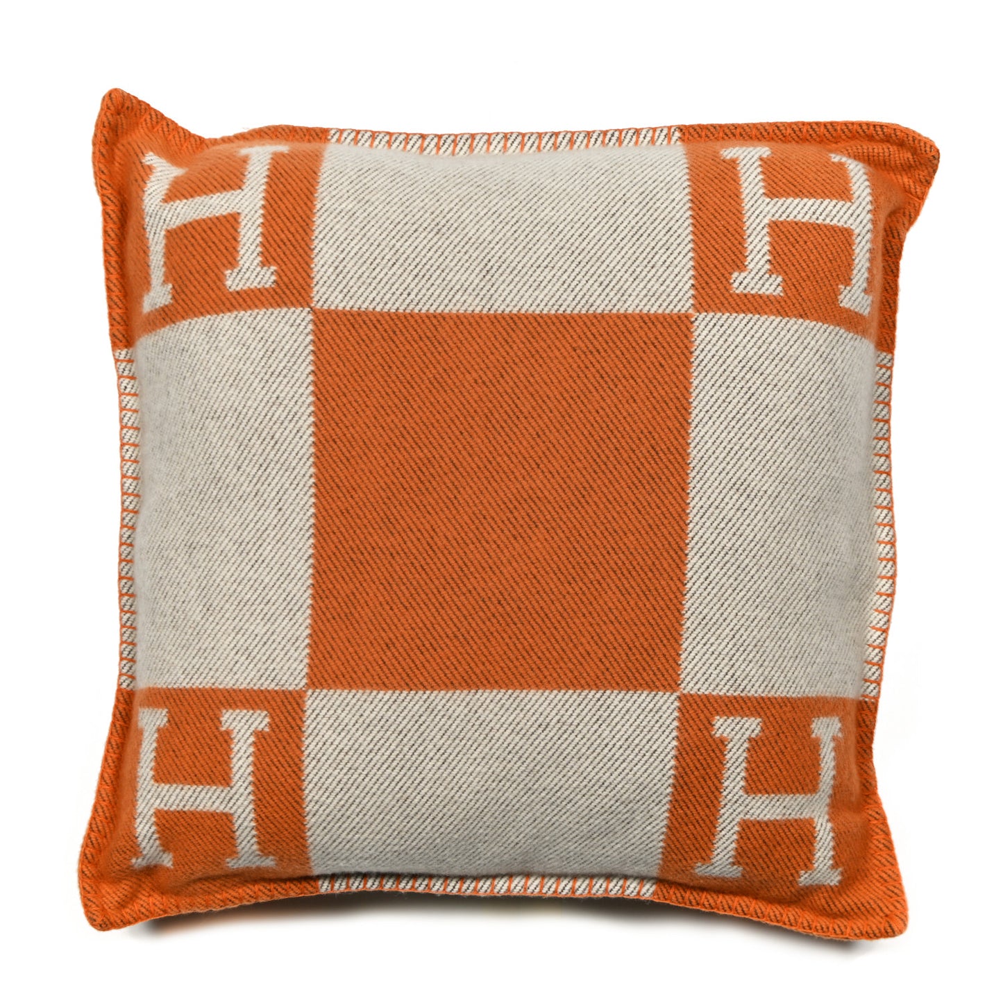 Wool Cashmere Avalon Pillow GM Ecru Potiron