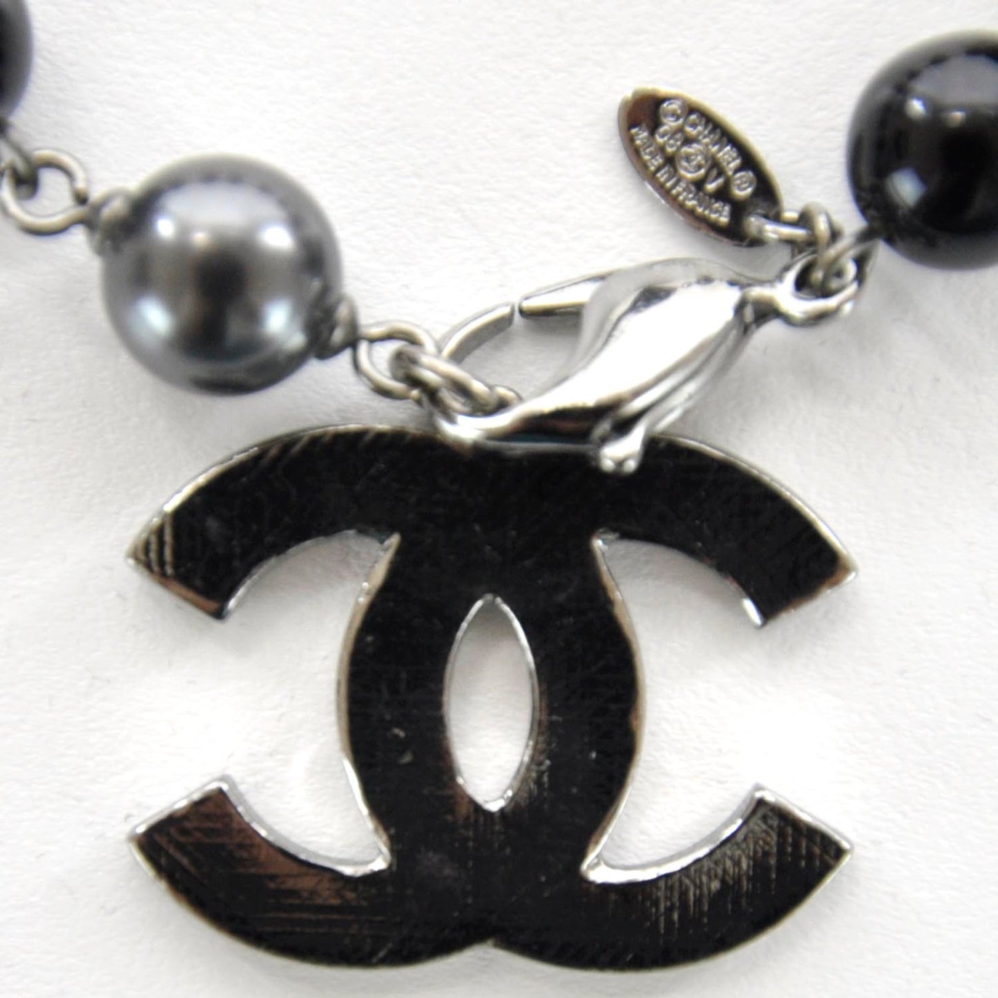 Beaded CC Bracelet Black