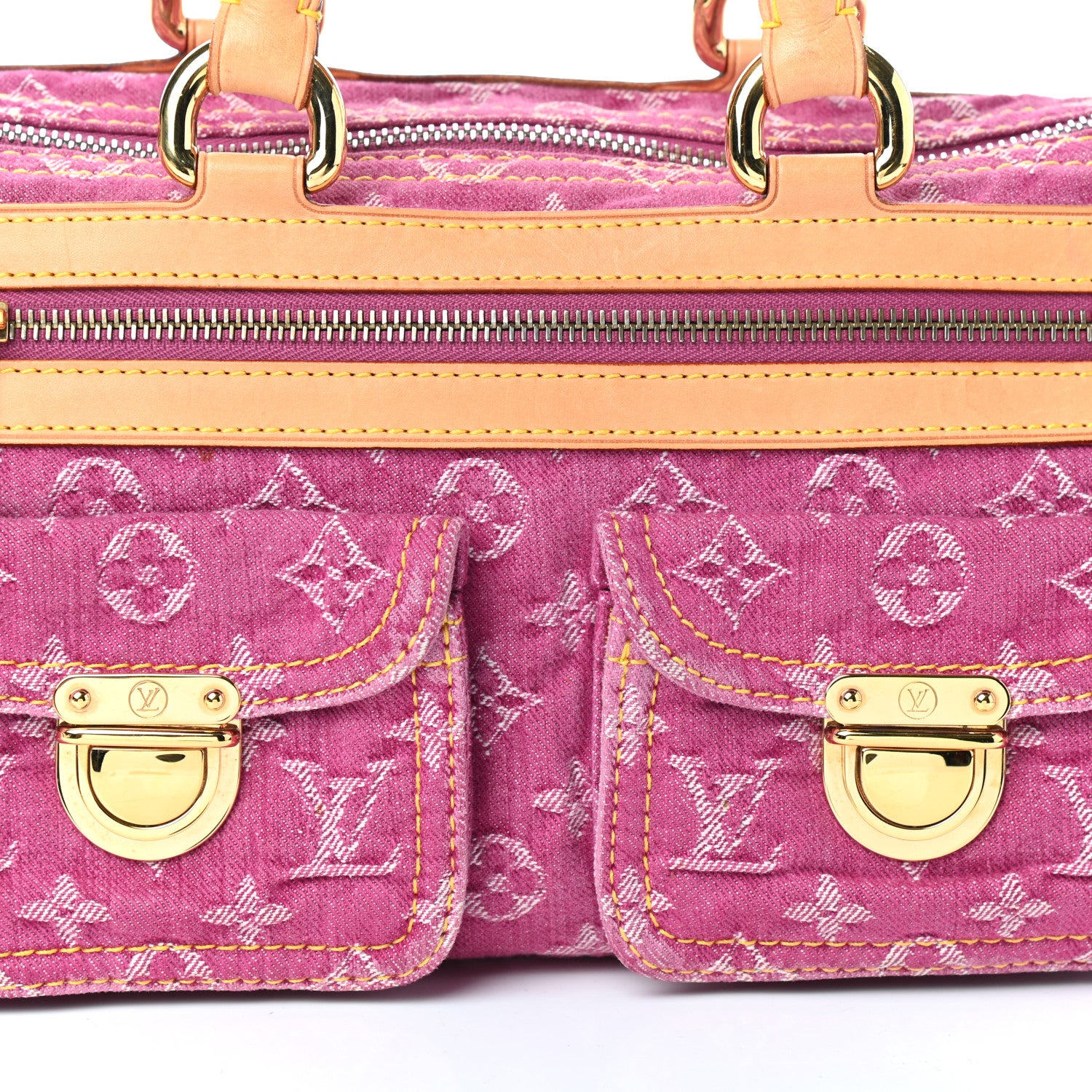 Louis Vuitton Monogram Denim Neo Speedy Fuchsia 7 of 9
