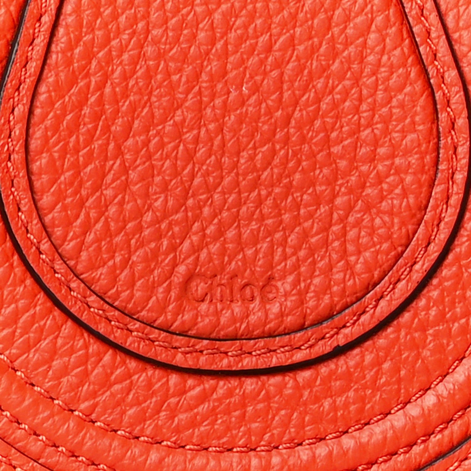 Chloe Calfskin Nano Marcie Saddle Bag Rusted Orange 9 of 11