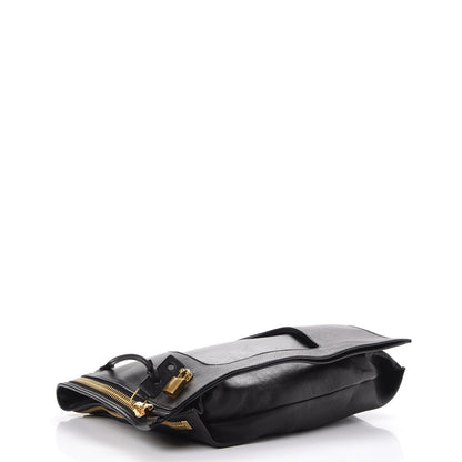 Tom Ford Ramskin Large Alix Padlock Zip Shoulder Bag Black 4 of 10