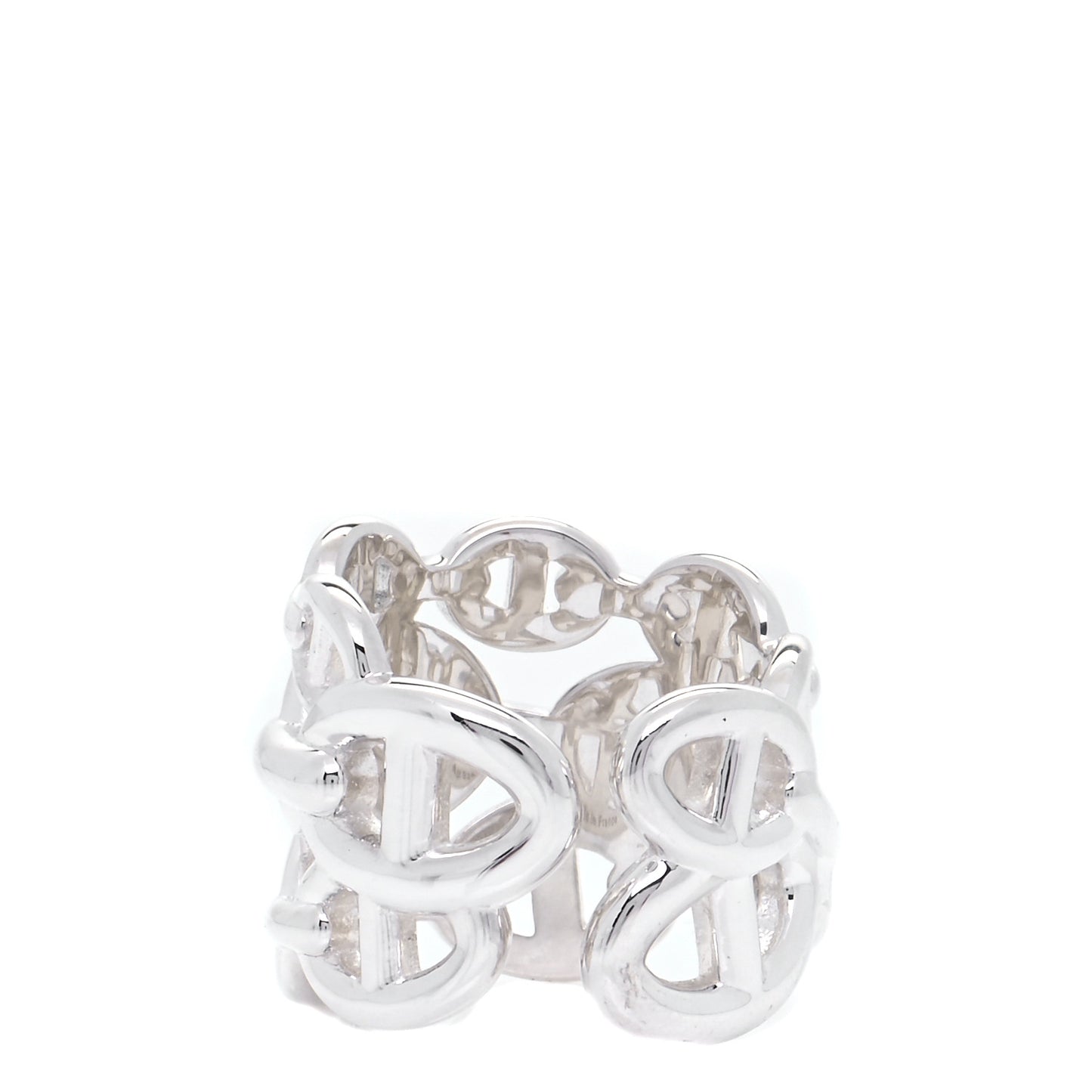 Sterling Silver GM Chaine d'Ancre Enchainee Band Ring 52 6