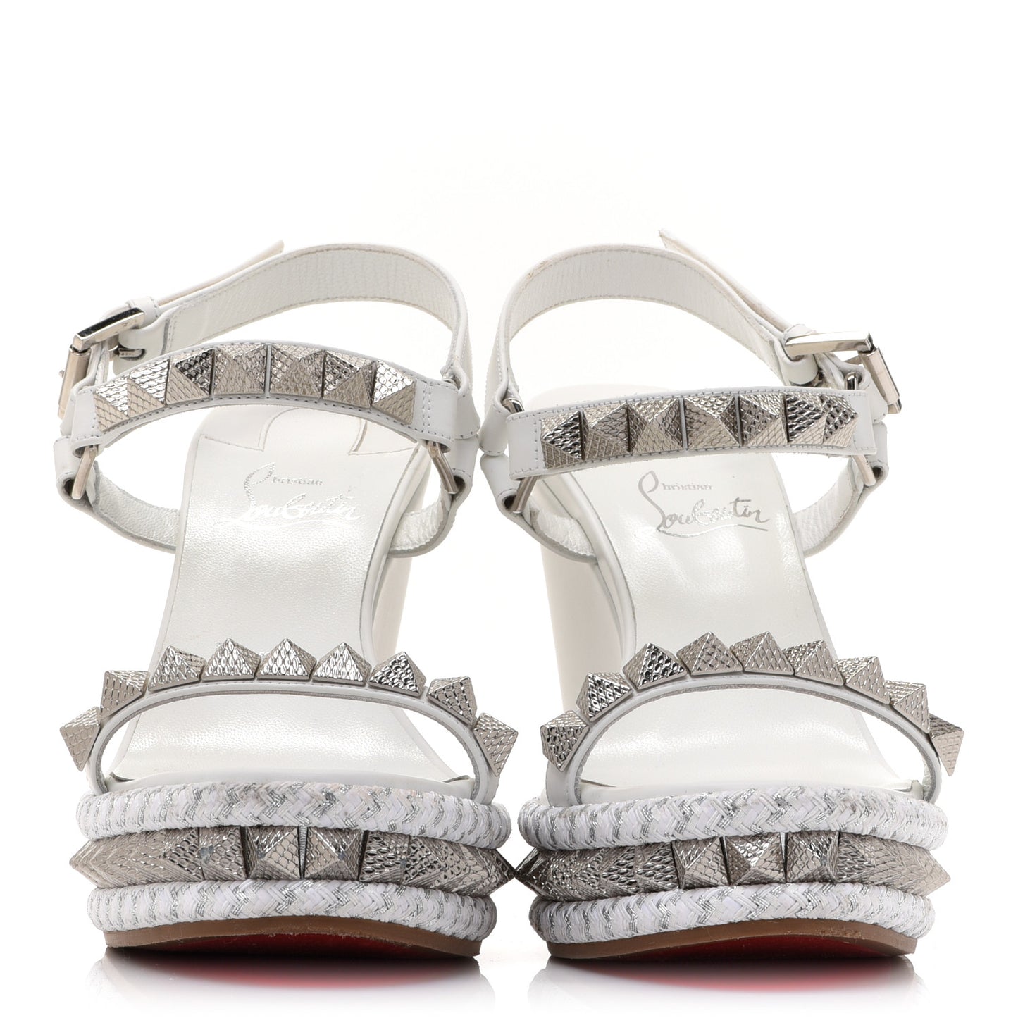 Nappa Pyraclou 110 Wedge Sandals 38 White