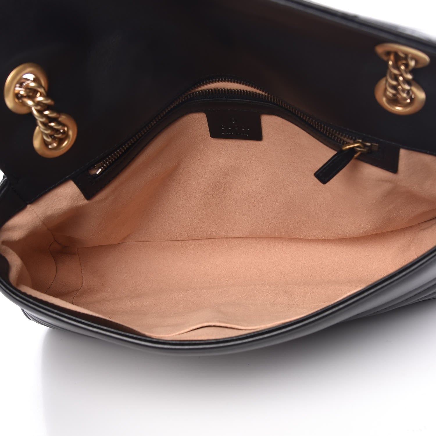 Gucci Calfskin Matelasse Medium GG Marmont Shoulder Bag Black 5 of 8