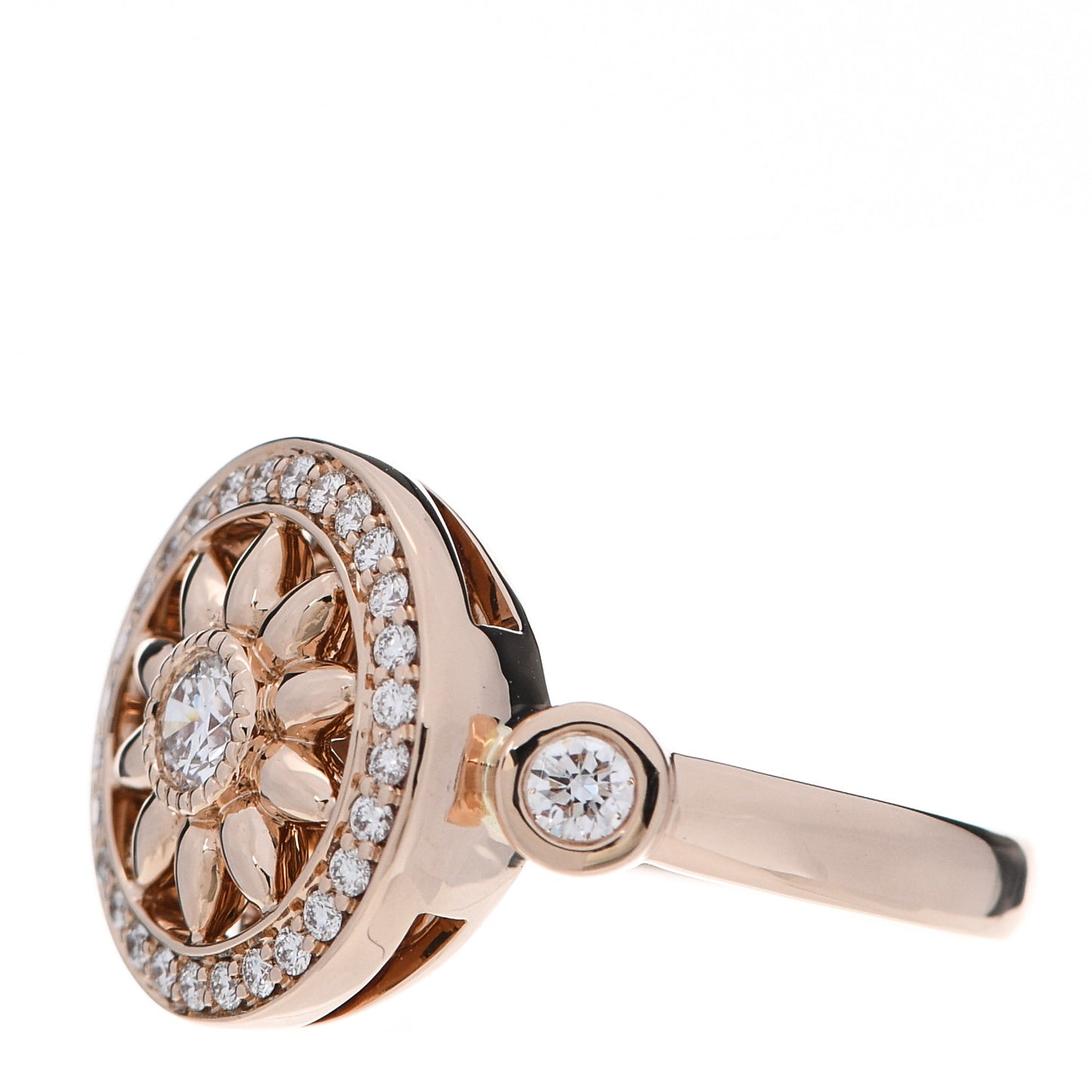 18K Rose Gold Diamond Winston Gates Ring 48 4.5
