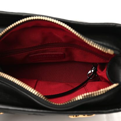 Chanel Aged Calfskin Quilted Charms Small Gabrielle Hobo Black 5 of 10