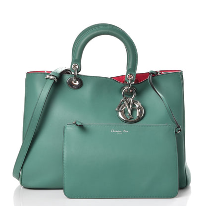 Christian Dior Smooth Calfskin Large Diorissimo Tote Green 3 of 14