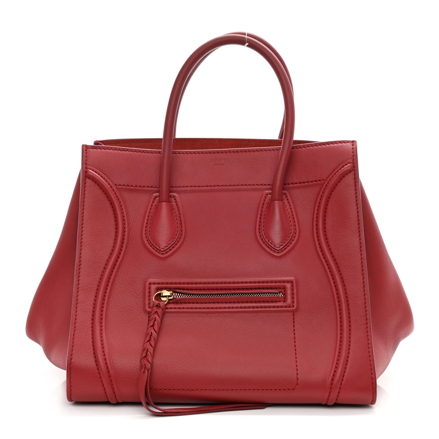 Supple Calfskin Medium Phantom Luggage Red