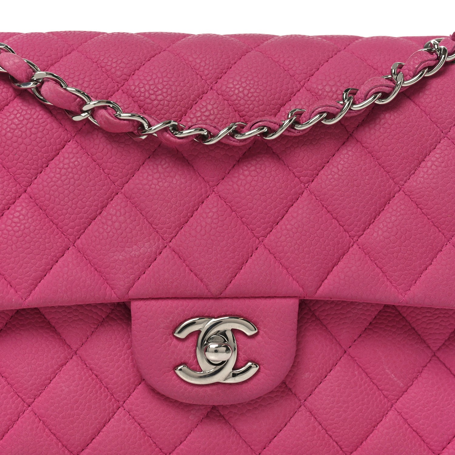 Chanel Iridescent Caviar Quilted Medium Double Flap Pink 8 of 10