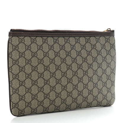 Gucci GG Supreme Monogram Large Ophidia Pouch Clutch Brown 3 of 11