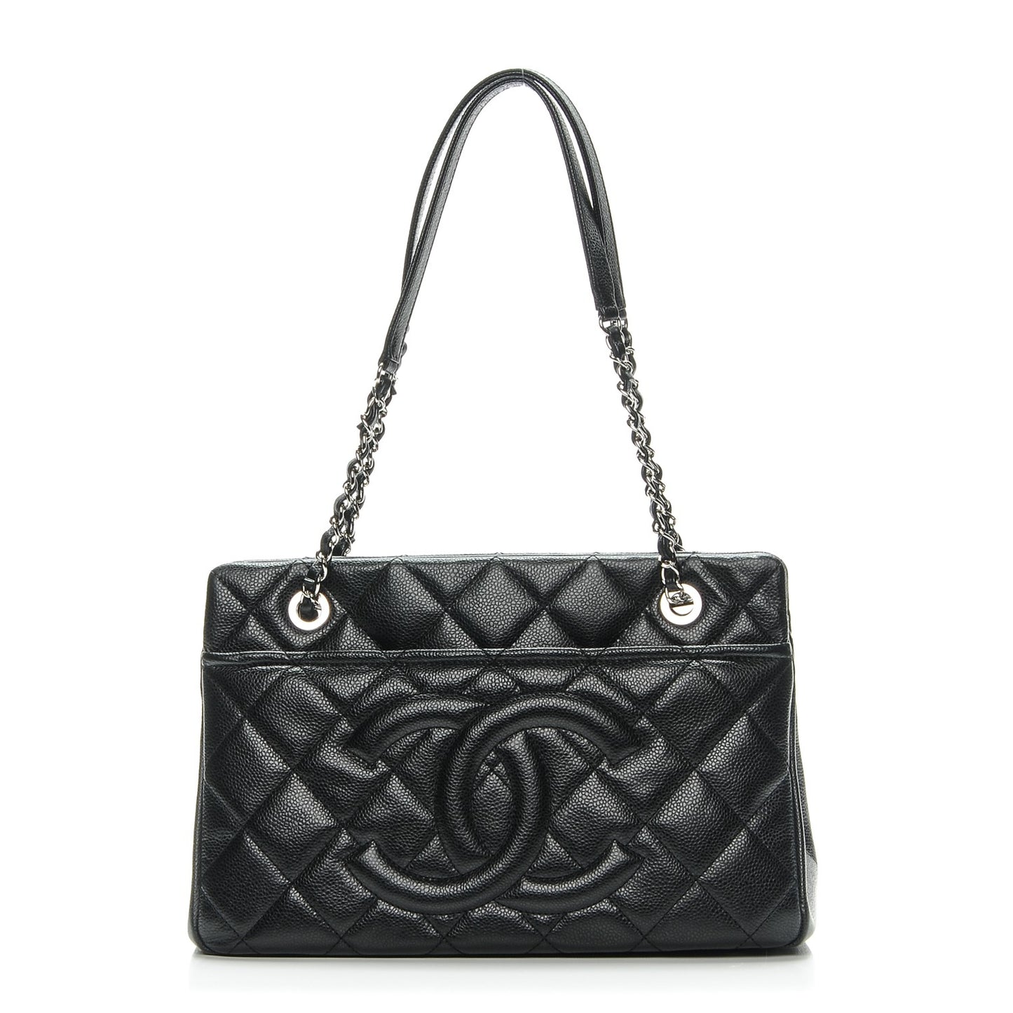 Caviar Quilted Timeless CC Tote Black