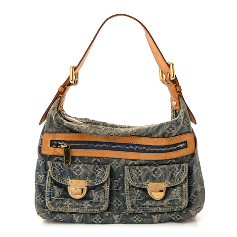 Monogram Denim Baggy PM Blue