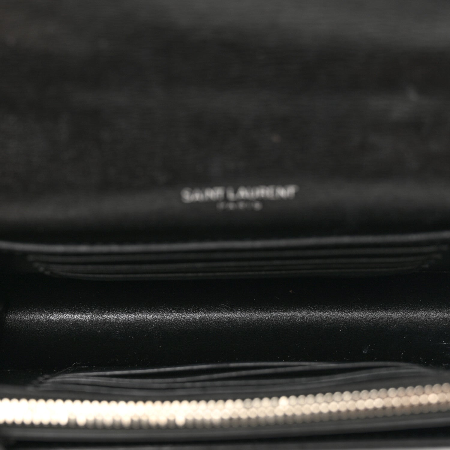 Saint Laurent Calfskin Monogram Sunset Chain Wallet Sunset Black 6 of 12