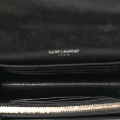 Saint Laurent Calfskin Monogram Sunset Chain Wallet Sunset Black 6 of 12